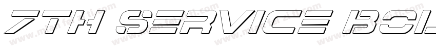 7th Service Bold Italic字体转换